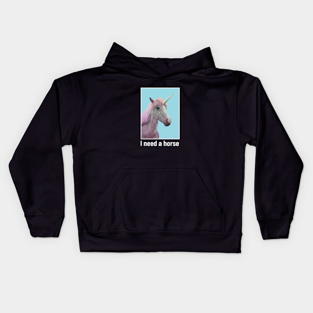 horse all i need Kids Hoodie by power horse